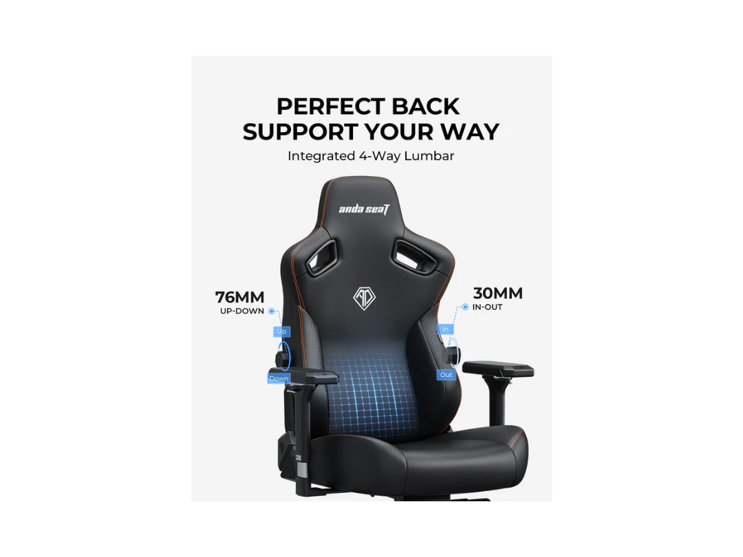 AndaSeat Kaiser 3 XL Gaming Chair - PVC Leather, 4D Armrests, Black AndaSeat Kaiser 3 XL Gaming Chair - PVC Leather, 4D Armrests, Black